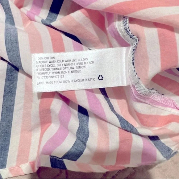 Universal Thread Women's Short Sleeve Striped Pullover Blouse Shirt - Picture 6 of 8